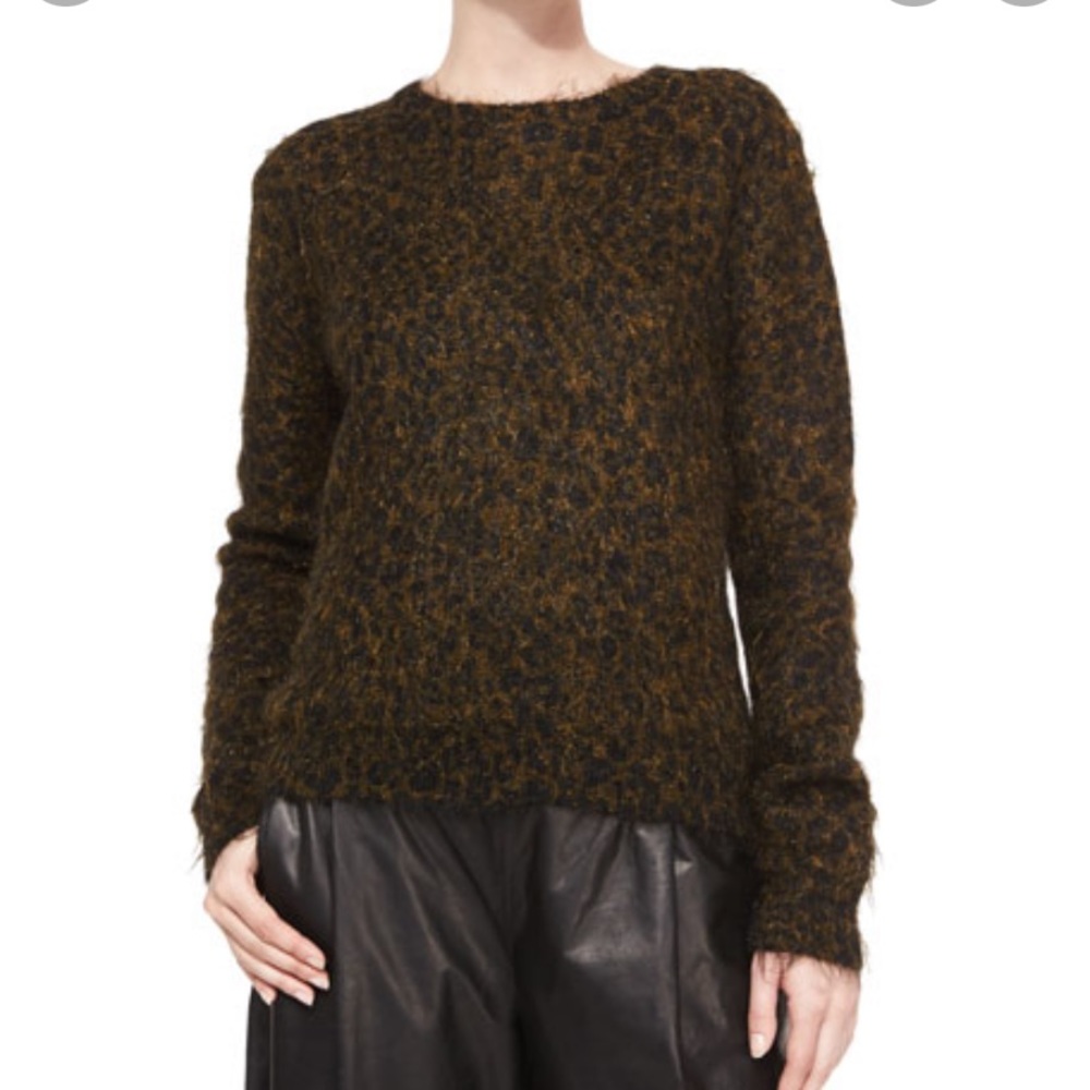 A.L.C. Boy Leopard Print Mohair Sweater